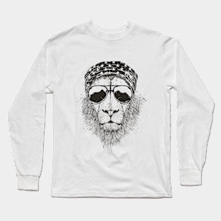 Wild lion (bw) Long Sleeve T-Shirt